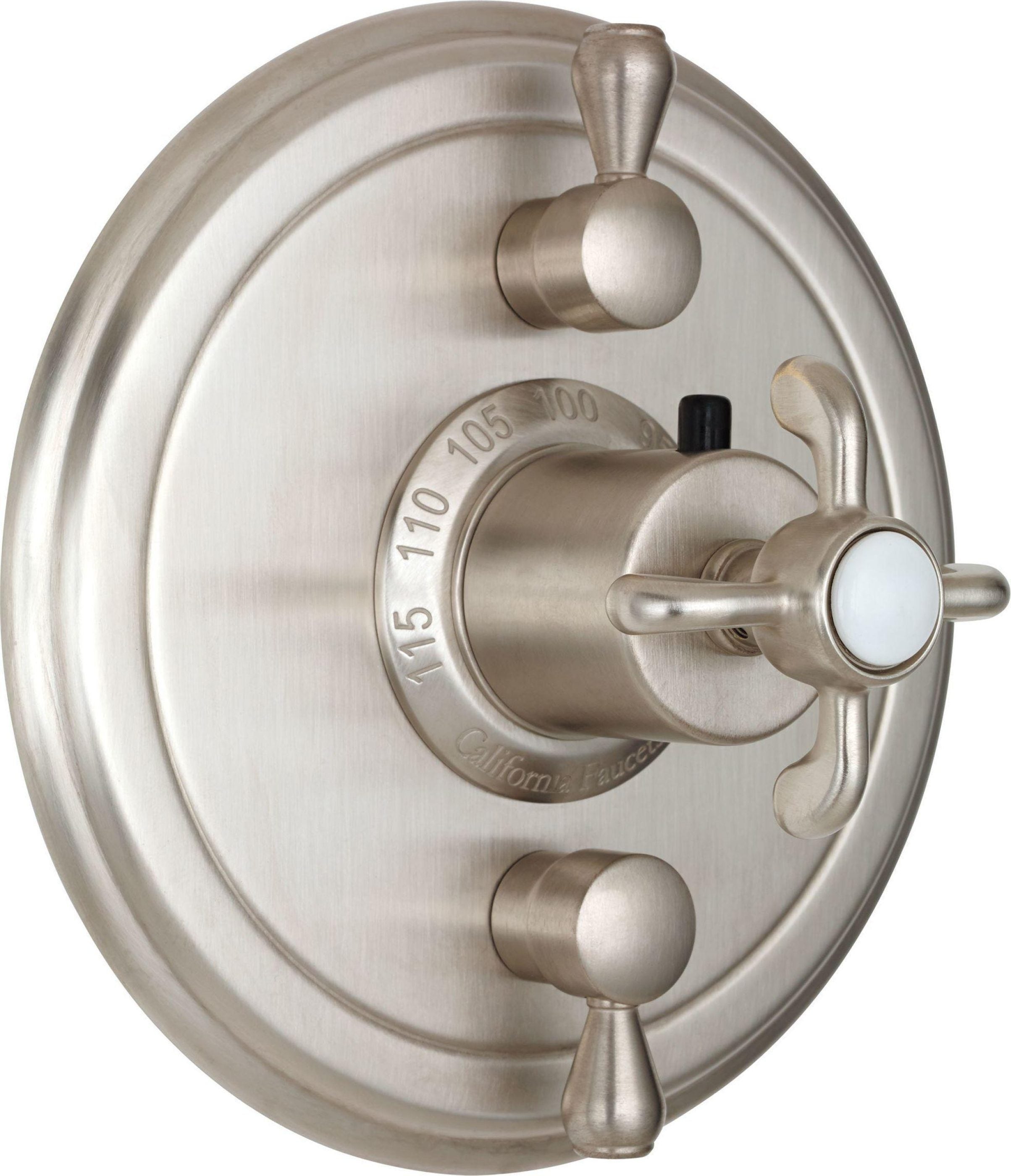 California Faucets Salinas StyleTherm con Control de Volumen Doble - Placa Redonda
