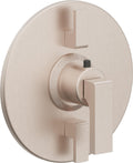 California Faucets Solimar StyleTherm con Control de Volumen Doble - Placa Redonda - Níquel Satinado