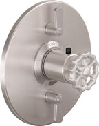 California Faucets Descanso Works StyleTherm con Control de Volumen Doble - Placa Redonda
