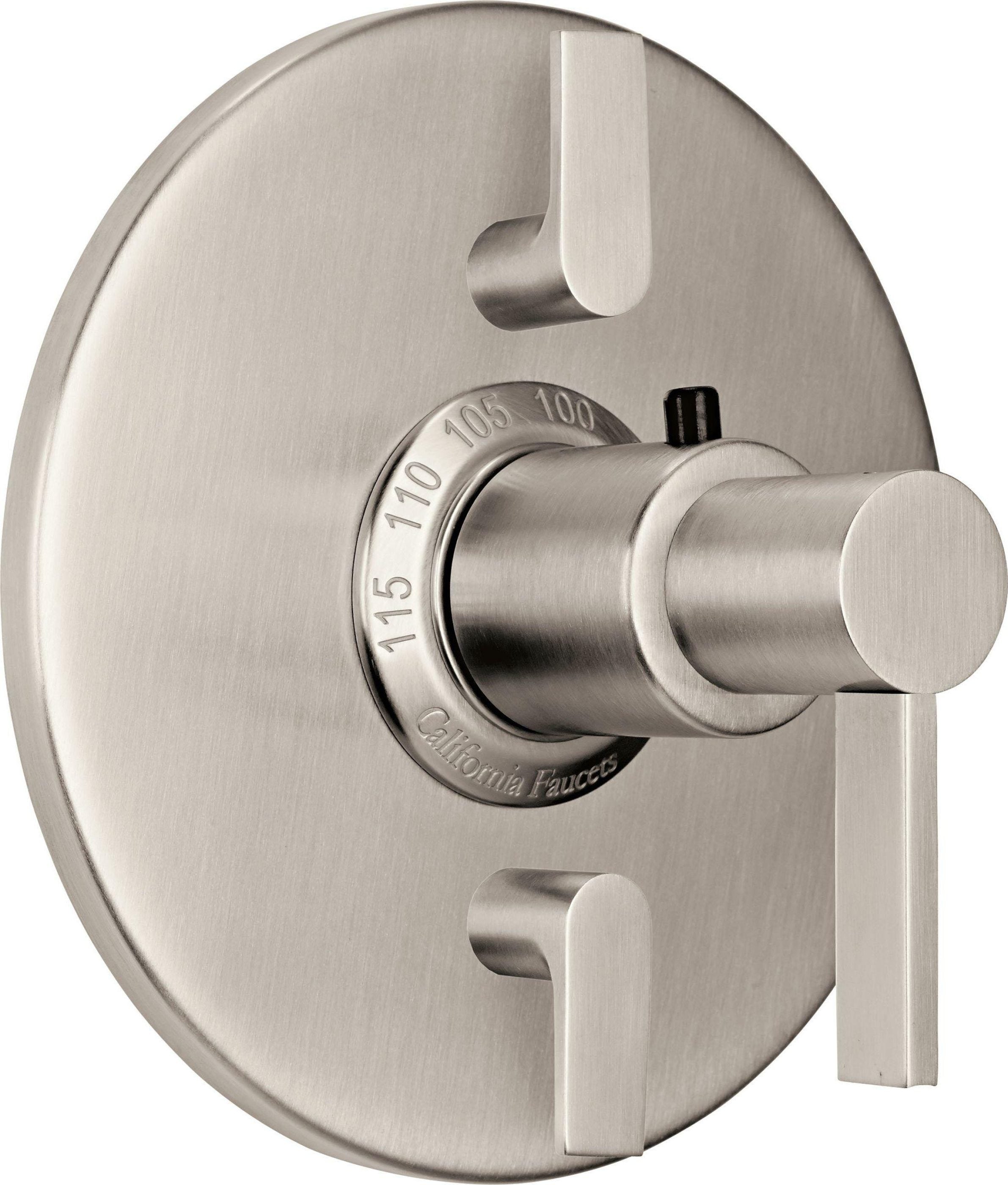 California Faucets Bel Canto StyleTherm con Control de Volumen Doble - Placa Redonda