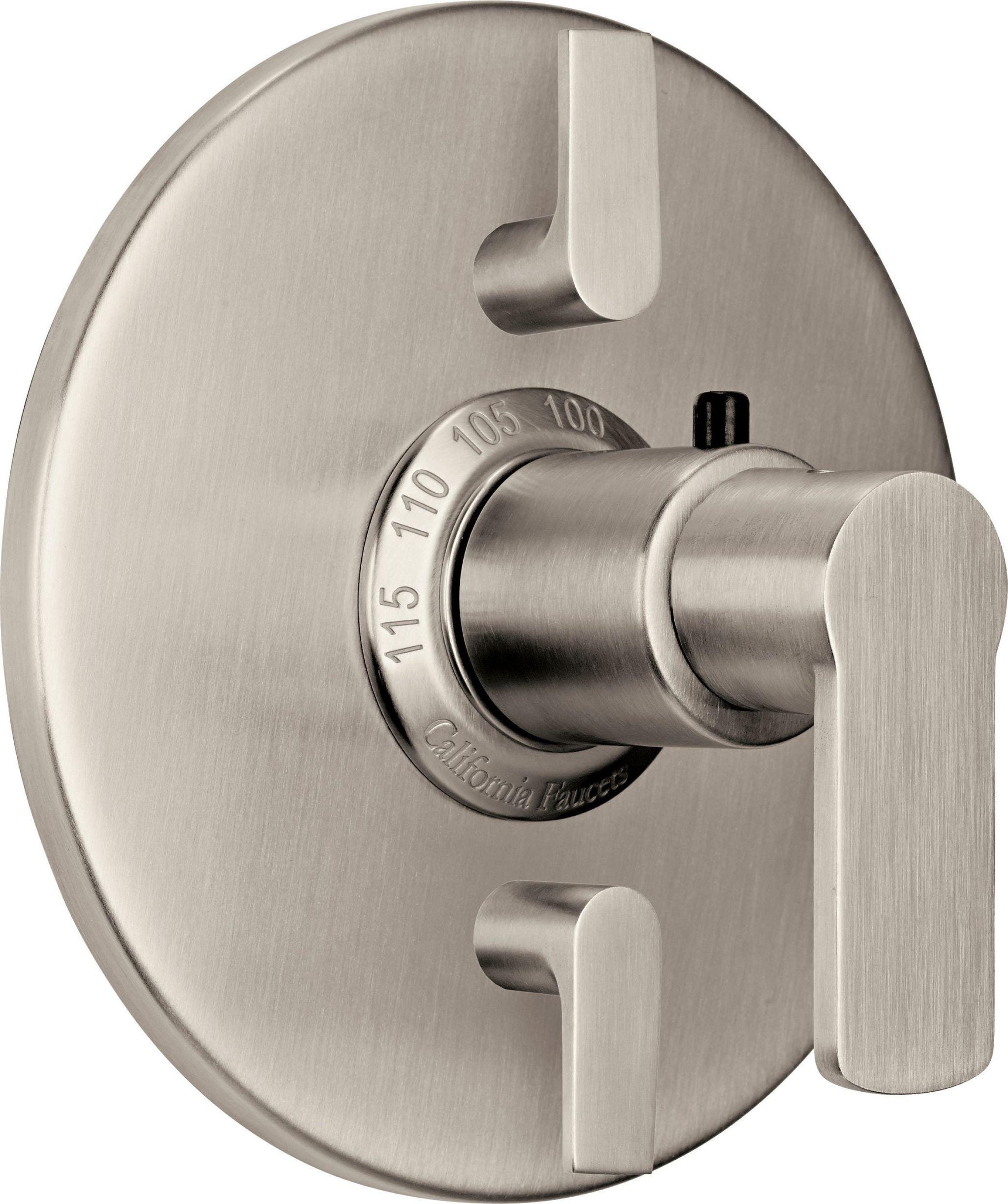 California Faucets Arpeggio StyleTherm con Control de Volumen Doble - Placa Redonda