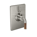 California Faucets Descanso StyleTherm con Control de Volumen Individual - Palanca de Teca - Níquel Satinado