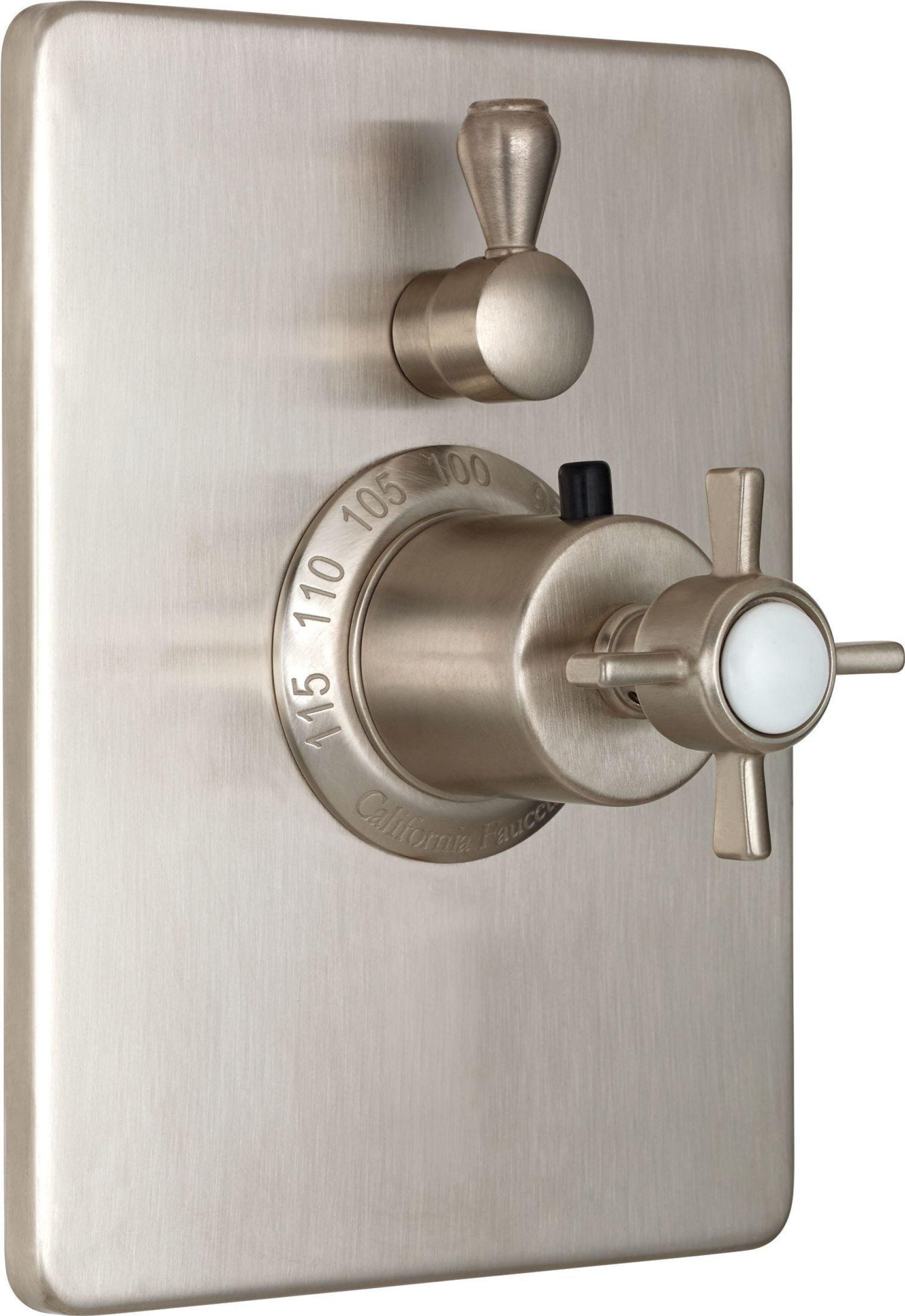 California Faucets Cardiff StyleTherm con Control de Volumen Individual - Placa Rectangular