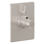 California Faucets Jalama StyleTherm con Control de Volumen Individual - Placa Rectangular - Níquel Satinado