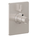 California Faucets Jalama StyleTherm con Control de Volumen Individual - Placa Rectangular - Níquel Satinado