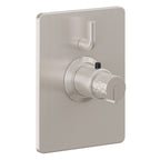California Faucets Jalama StyleTherm con Control de Volumen Individual - Placa Rectangular - Níquel Satinado