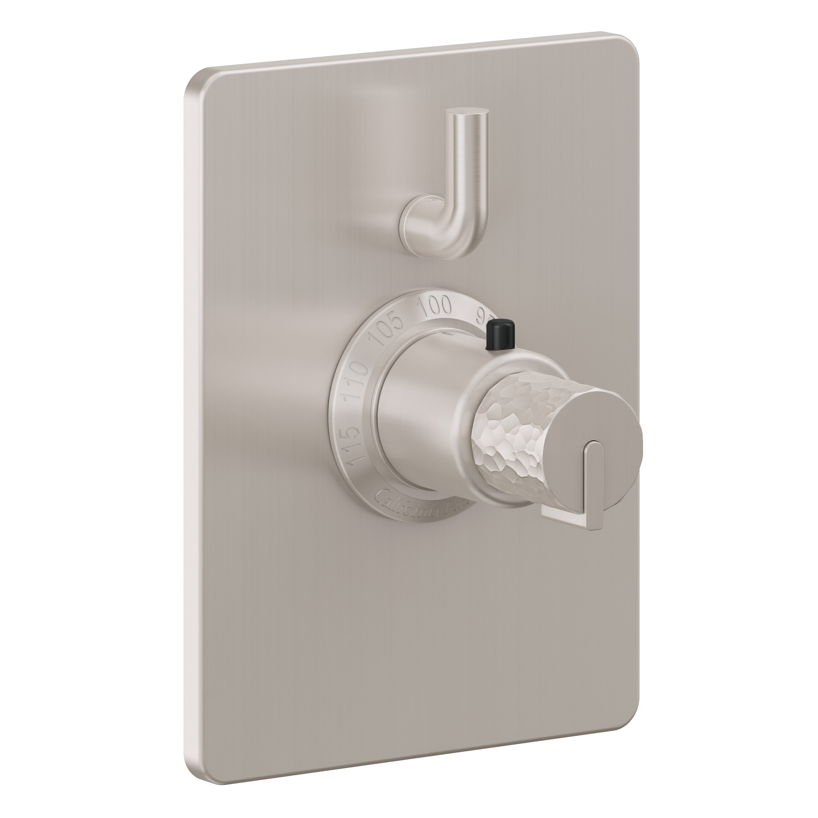 California Faucets Jalama StyleTherm con Control de Volumen Individual - Placa Rectangular - Níquel Satinado