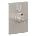 California Faucets Jalama StyleTherm con Control de Volumen Individual - Placa Rectangular - Níquel Satinado