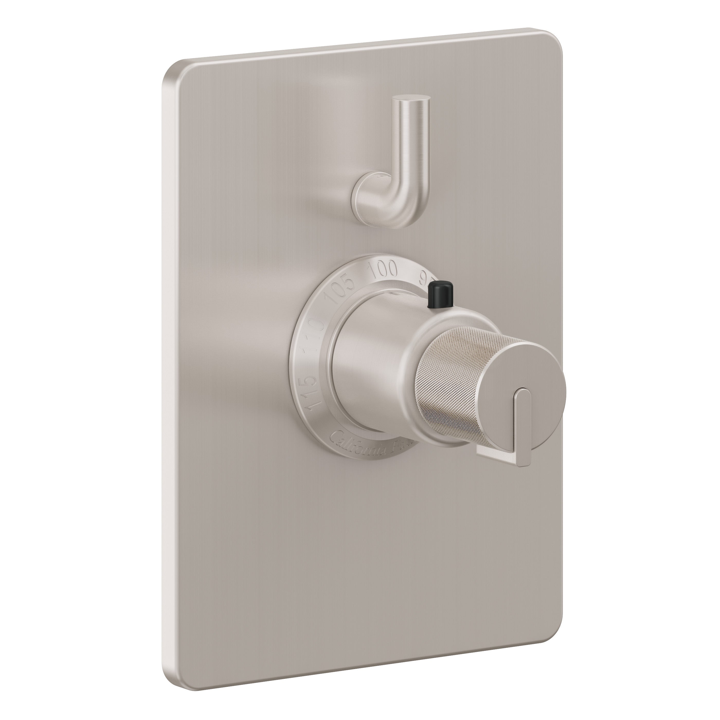 California Faucets Jalama StyleTherm con Control de Volumen Individual - Placa Rectangular - Níquel Satinado
