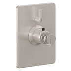 California Faucets Jalama StyleTherm con Control de Volumen Individual - Placa Rectangular - Níquel Satinado