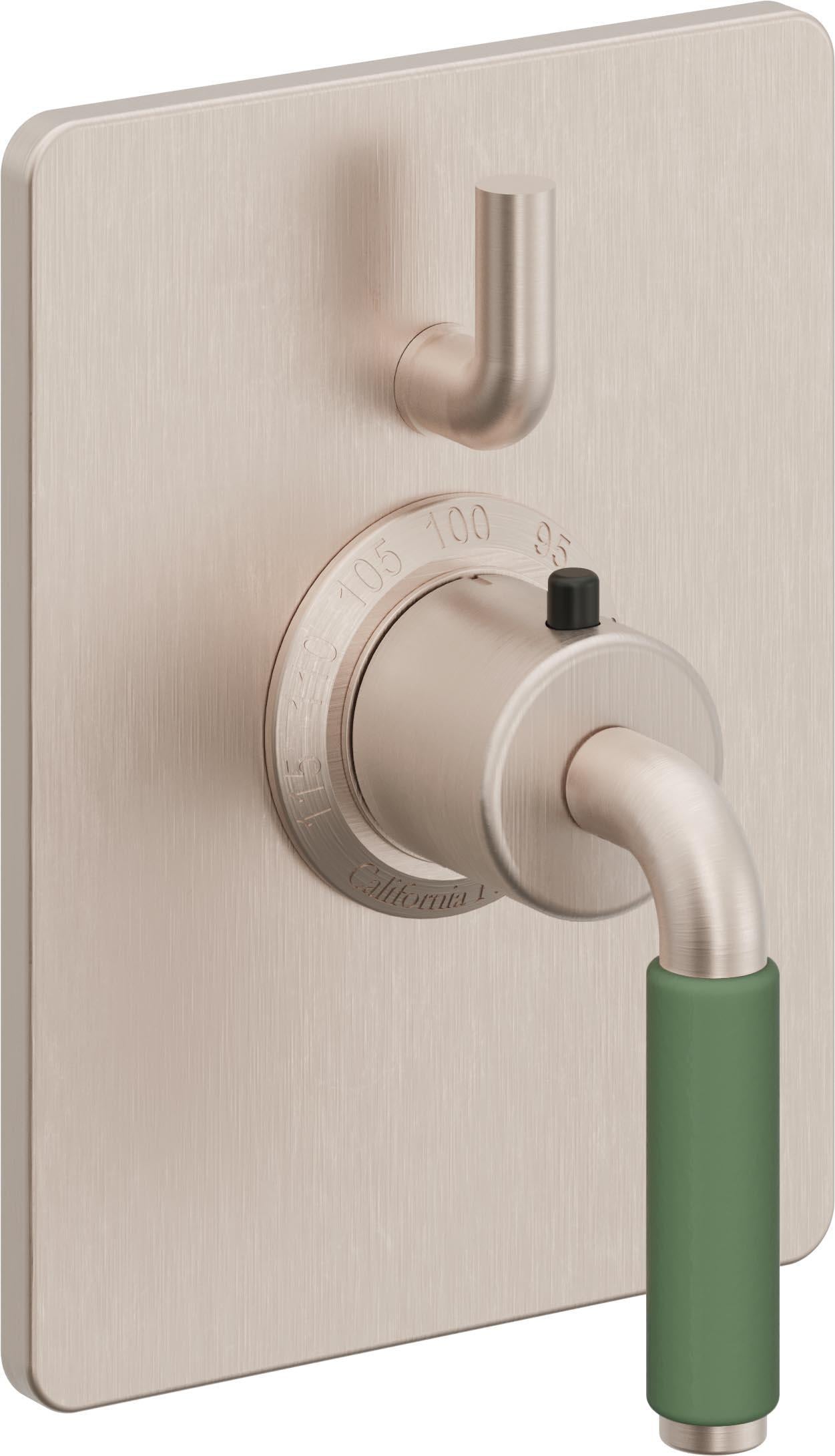 California Faucets Cayucos StyleTherm con Control de Volumen Individual - Níquel Satinado