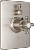 California Faucets Monterey StyleTherm con Control de Volumen Individual - Placa Rectangular