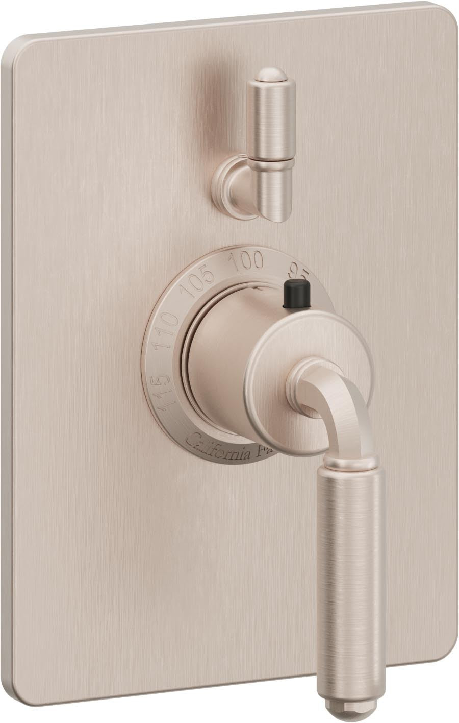 California Faucets Del Mar StyleTherm con Control de Volumen Individual - Níquel Satinado