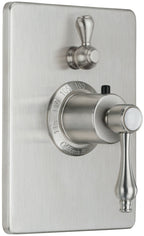 California Faucets Salinas StyleTherm con Control de Volumen Individual - Placa Rectangular - Níquel Satinado