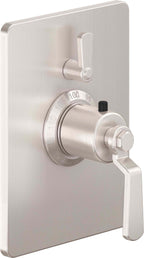 California Faucets Descanso Works StyleTherm con Control de Volumen Individual - Placa Rectangular - Níquel Satinado
