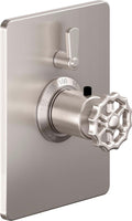 California Faucets Descanso Works StyleTherm con Control de Volumen Individual - Placa Rectangular - Níquel Satinado