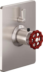 California Faucets Descanso Works StyleTherm con Control de Volumen Individual - Placa Rectangular - Níquel Satinado