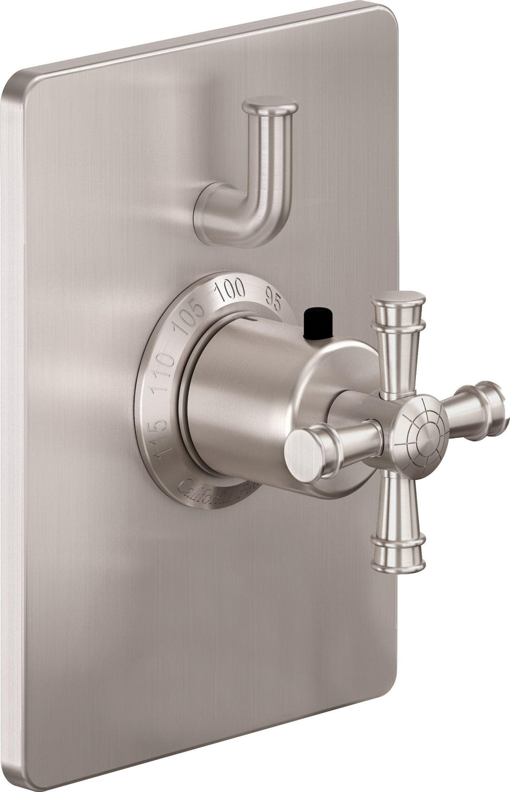 California Faucets Trousdale StyleTherm con Control de Volumen Individual - Placa Rectangular - Níquel Satinado