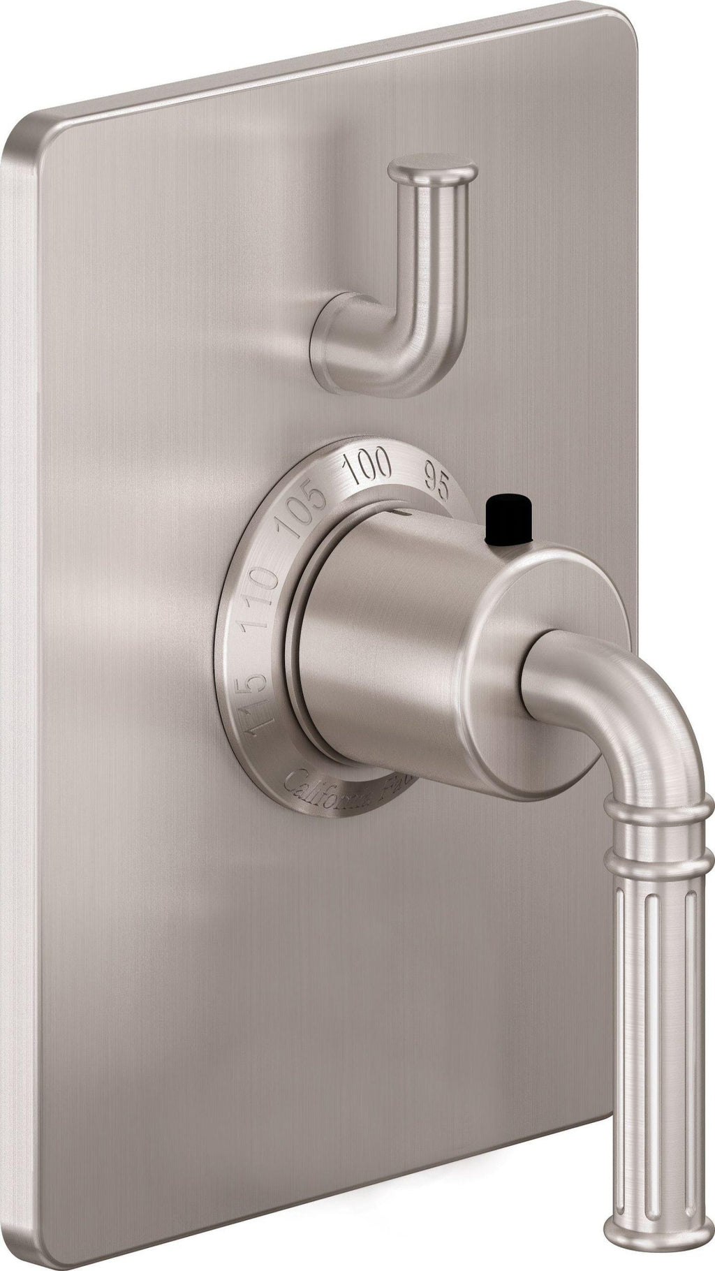 California Faucets Trousdale StyleTherm con Control de Volumen Individual - Placa Rectangular - Níquel Satinado