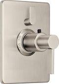 California Faucets Bel Canto StyleTherm con Control de Volumen Individual - Placa Rectangular - Níquel Satinado