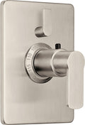 California Faucets Arpeggio StyleTherm con Control de Volumen Individual - Placa Rectangular - Níquel Satinado