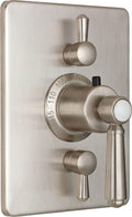 California Faucets Montecito StyleTherm con Control de Volumen Doble - Placa Rectangular