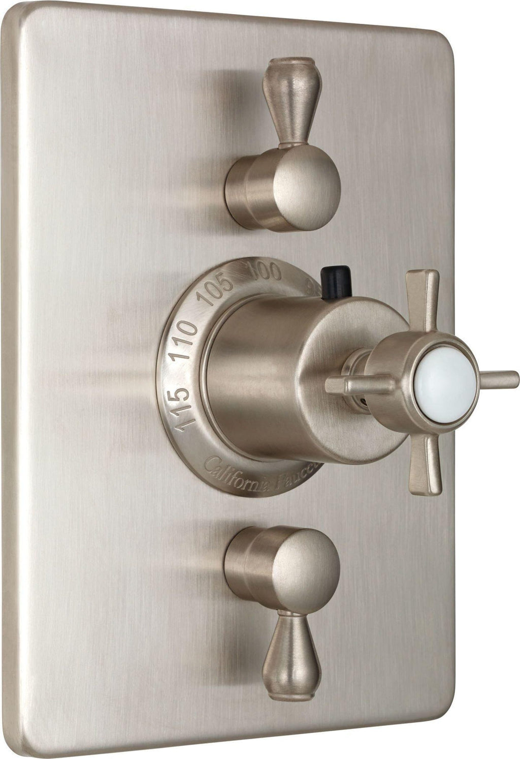 California Faucets Cardiff StyleTherm con Control de Volumen Doble - Placa Rectangular
