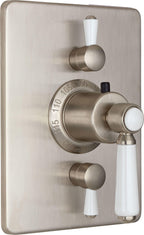 California Faucets Cardiff StyleTherm con Control de Volumen Doble - Placa Rectangular