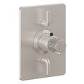 California Faucets Jalama StyleTherm con Control de Volumen Doble - Placa Rectangular - Níquel Satinado
