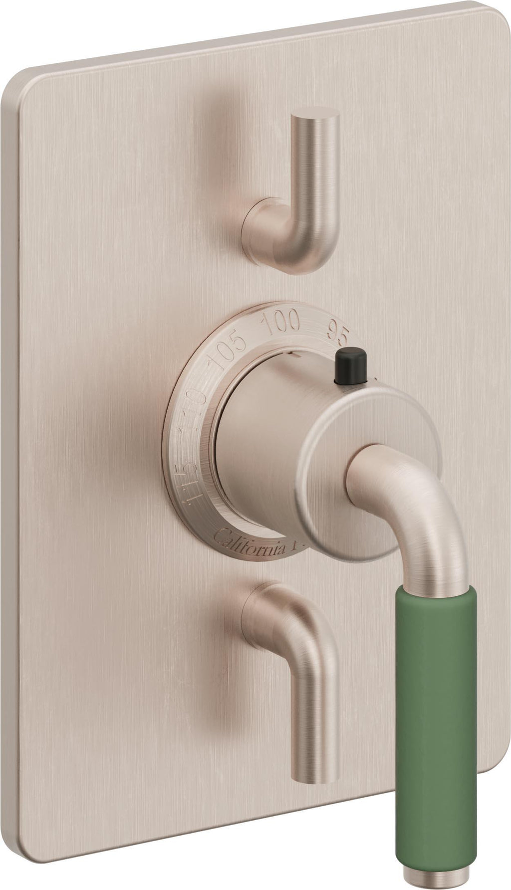 California Faucets Cayucos StyleTherm con Control de Volumen Doble - Níquel Satinado