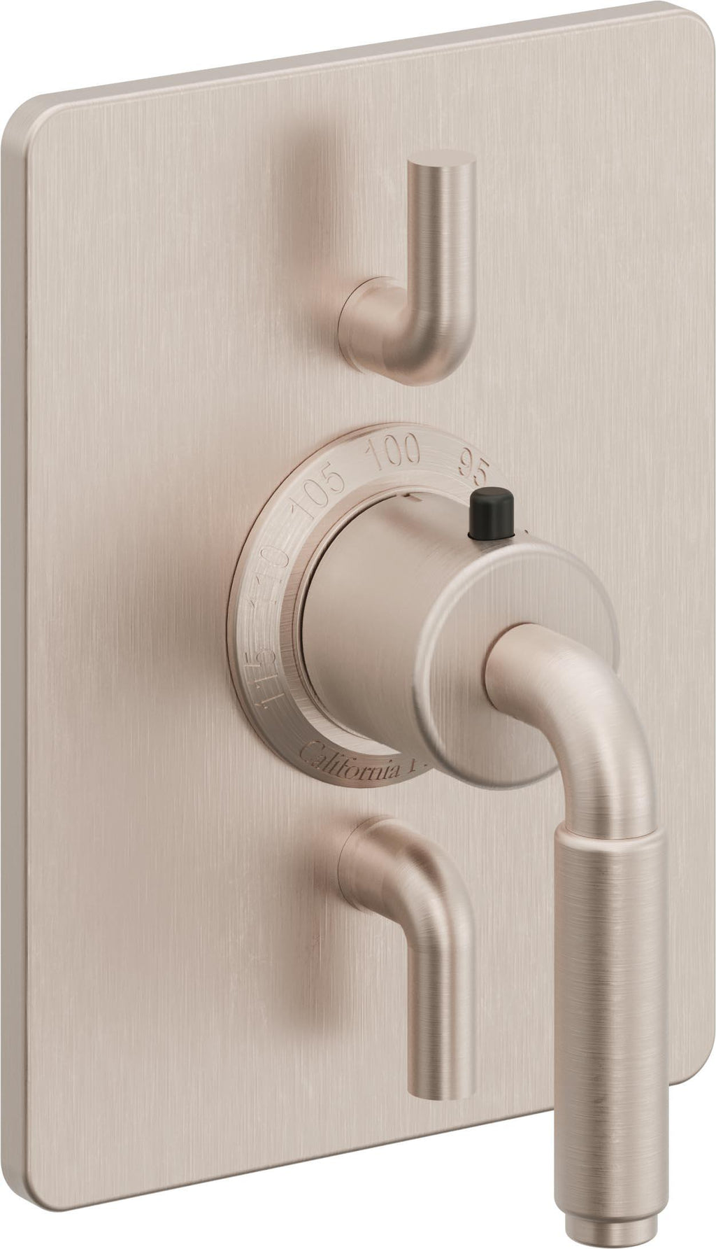 California Faucets Cayucos StyleTherm con Control de Volumen Doble - Níquel Satinado