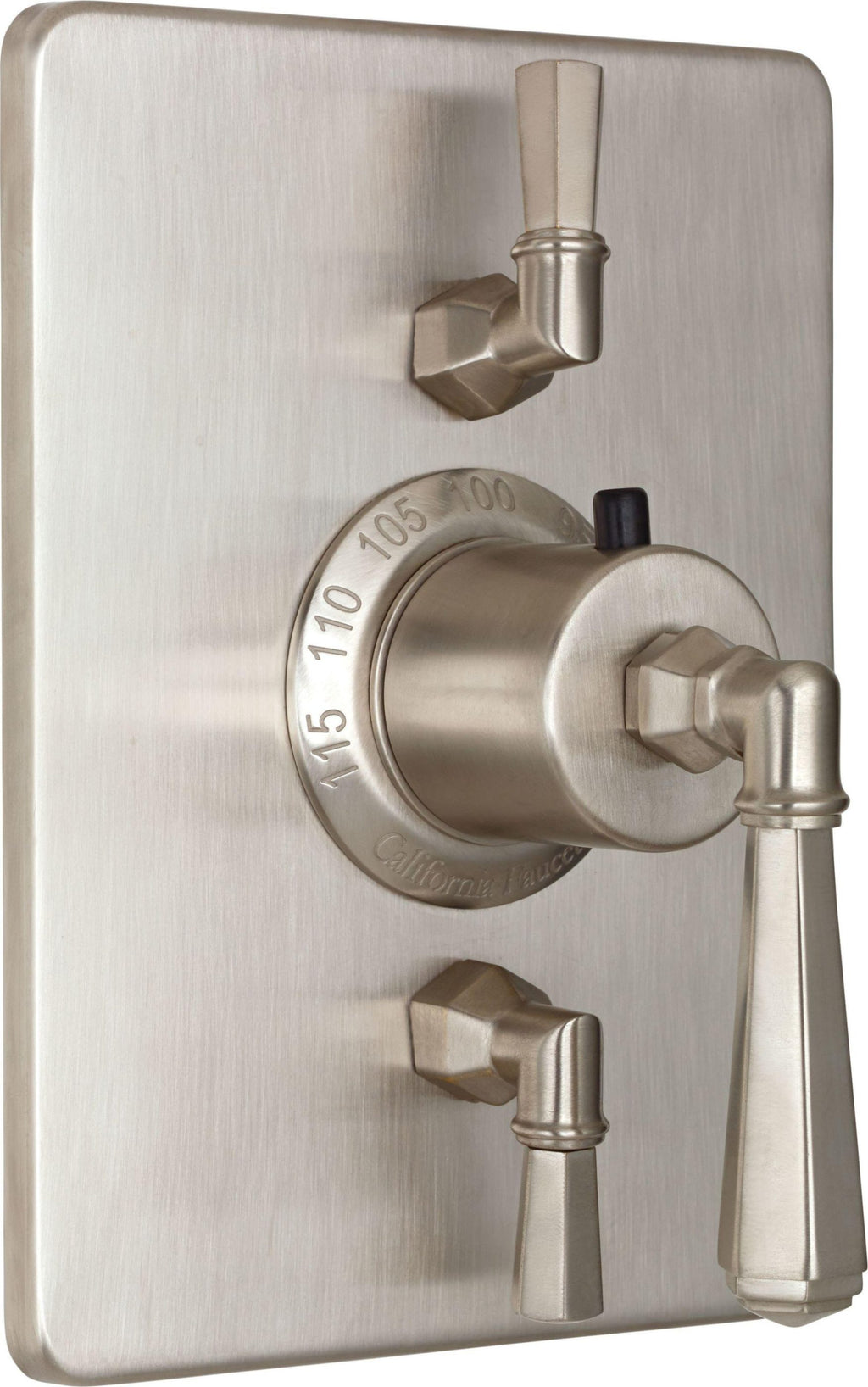 California Faucets Monterey StyleTherm con Control de Volumen Doble - Placa Rectangular