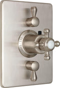 California Faucets Monterey StyleTherm con Control de Volumen Doble - Placa Rectangular
