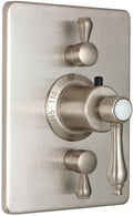 California Faucets Salinas StyleTherm con Control de Volumen Doble - Placa Rectangular - Níquel Satinado