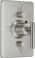 California Faucets Tiburon StyleTherm con Control de Doble Volumen - Manija de Palanca - Níquel Satinado