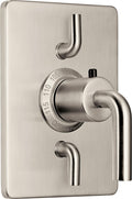 California Faucets Tamalpais Juego de StyleTherm con Control de Volumen Doble Solamente - Níquel Satinado
