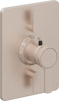 California Faucets Capitola StyleTherm con Control de Volumen Doble - Placa Rectangular - Níquel Satinado