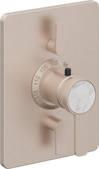California Faucets Capitola StyleTherm con Control de Volumen Doble - Placa Rectangular - Níquel Satinado