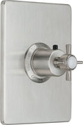 California Faucets Cardiff StyleTherm Termostático de 3/4" - Placa Rectangular - Níquel Satinado