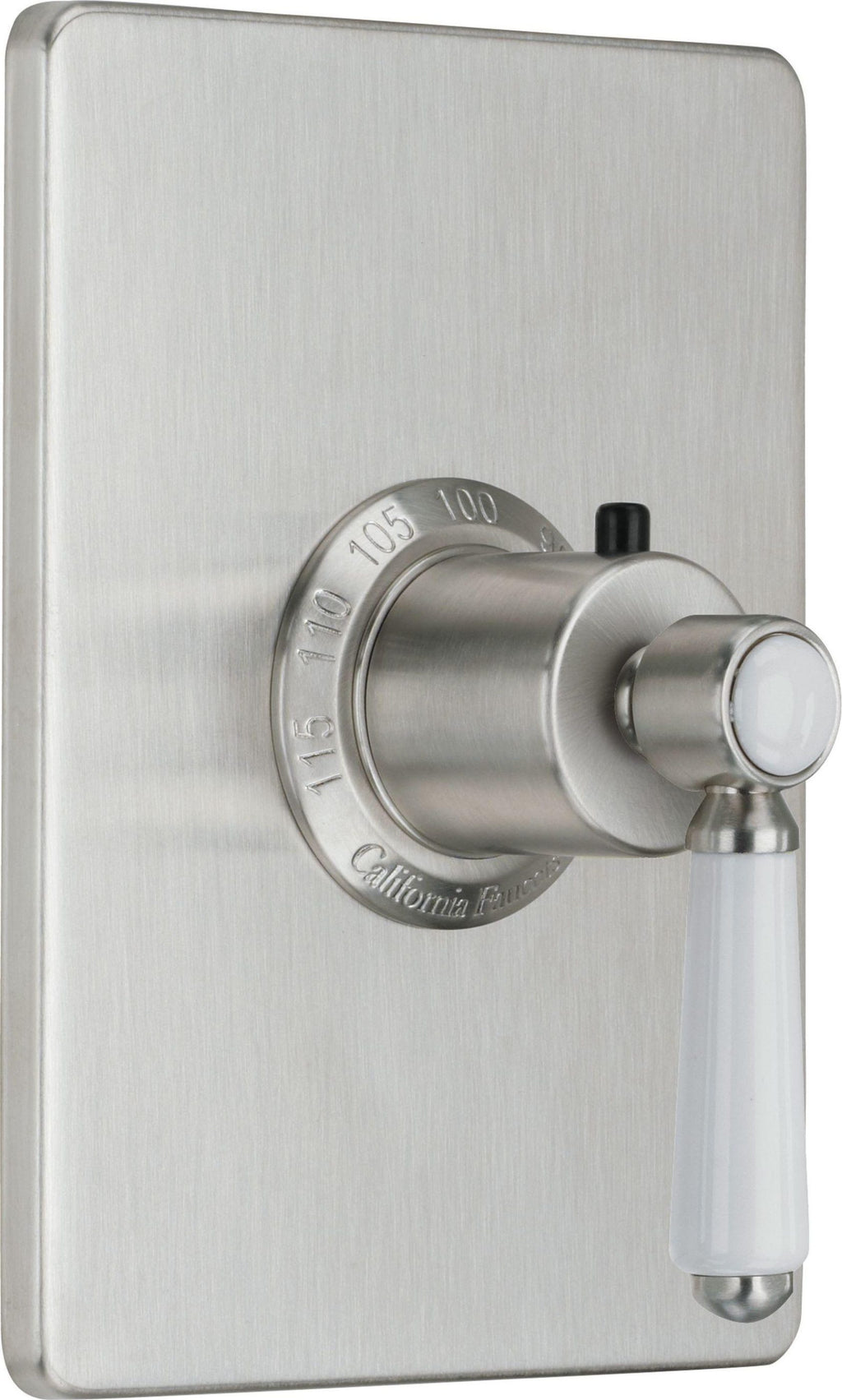 California Faucets Cardiff StyleTherm Termostático de 3/4" - Placa Rectangular - Níquel Satinado