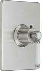 California Faucets Cardiff StyleTherm Termostático de 3/4" - Placa Rectangular - Níquel Satinado