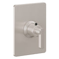 California Faucets San Elijo StyleTherm Termostático de 3/4" - Placa Rectangular - Base Cuadrada - Níquel Satinado