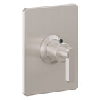 California Faucets San Elijo StyleTherm Termostático de 3/4" - Placa Rectangular - Base Cuadrada - Níquel Satinado