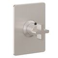 California Faucets San Elijo StyleTherm Termostático de 3/4" - Placa Rectangular - Base Cuadrada - Níquel Satinado