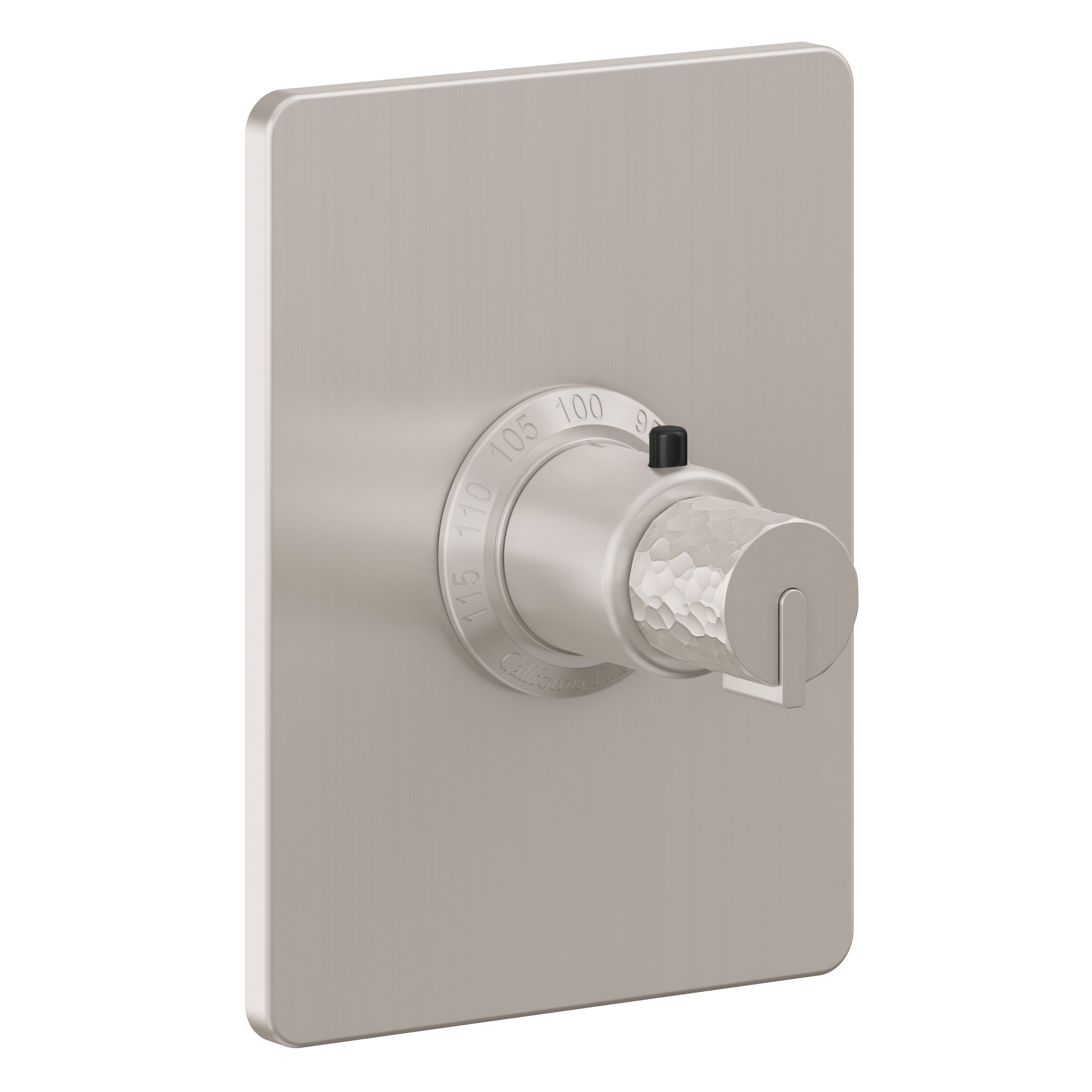 California Faucets Jalama StyleTherm Termostático de 3/4" - Placa Rectangular - Níquel Satinado