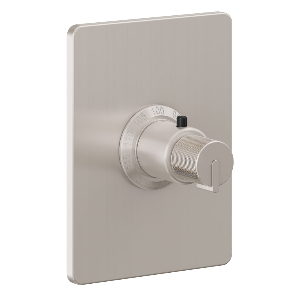 California Faucets Jalama StyleTherm Termostático de 3/4" - Placa Rectangular - Níquel Satinado