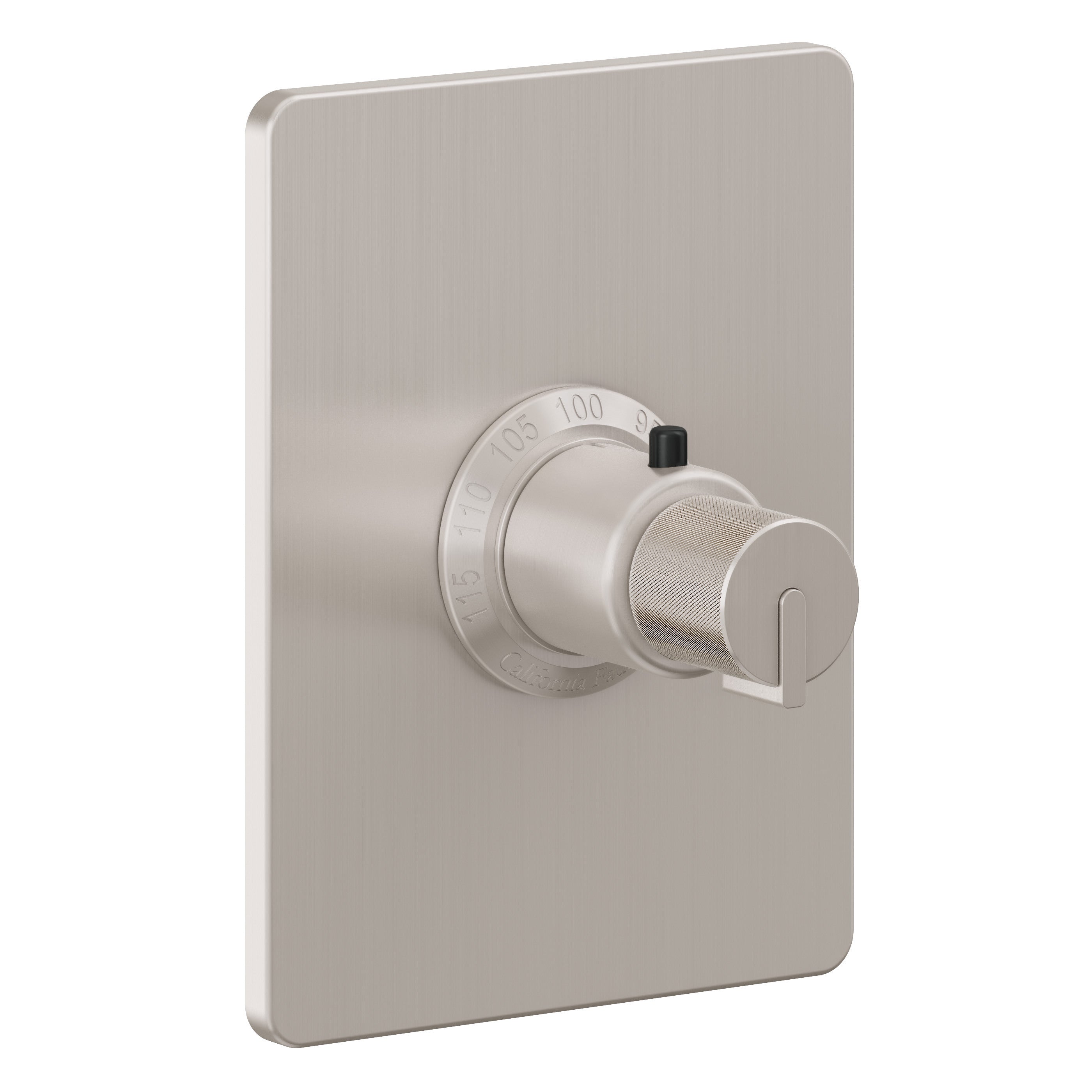 California Faucets Jalama StyleTherm Termostático de 3/4" - Placa Rectangular - Níquel Satinado