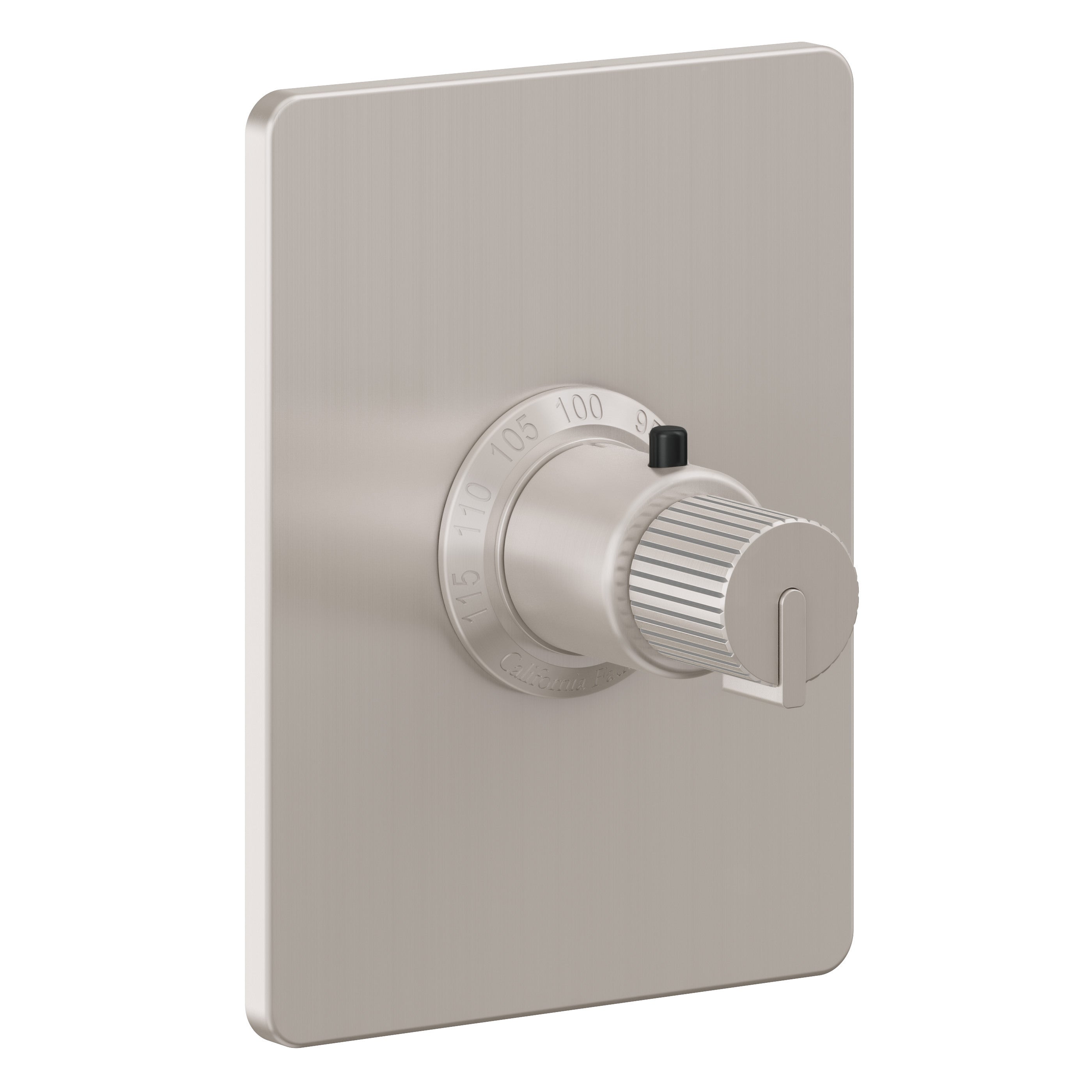 California Faucets Jalama StyleTherm Termostático de 3/4" - Placa Rectangular - Níquel Satinado