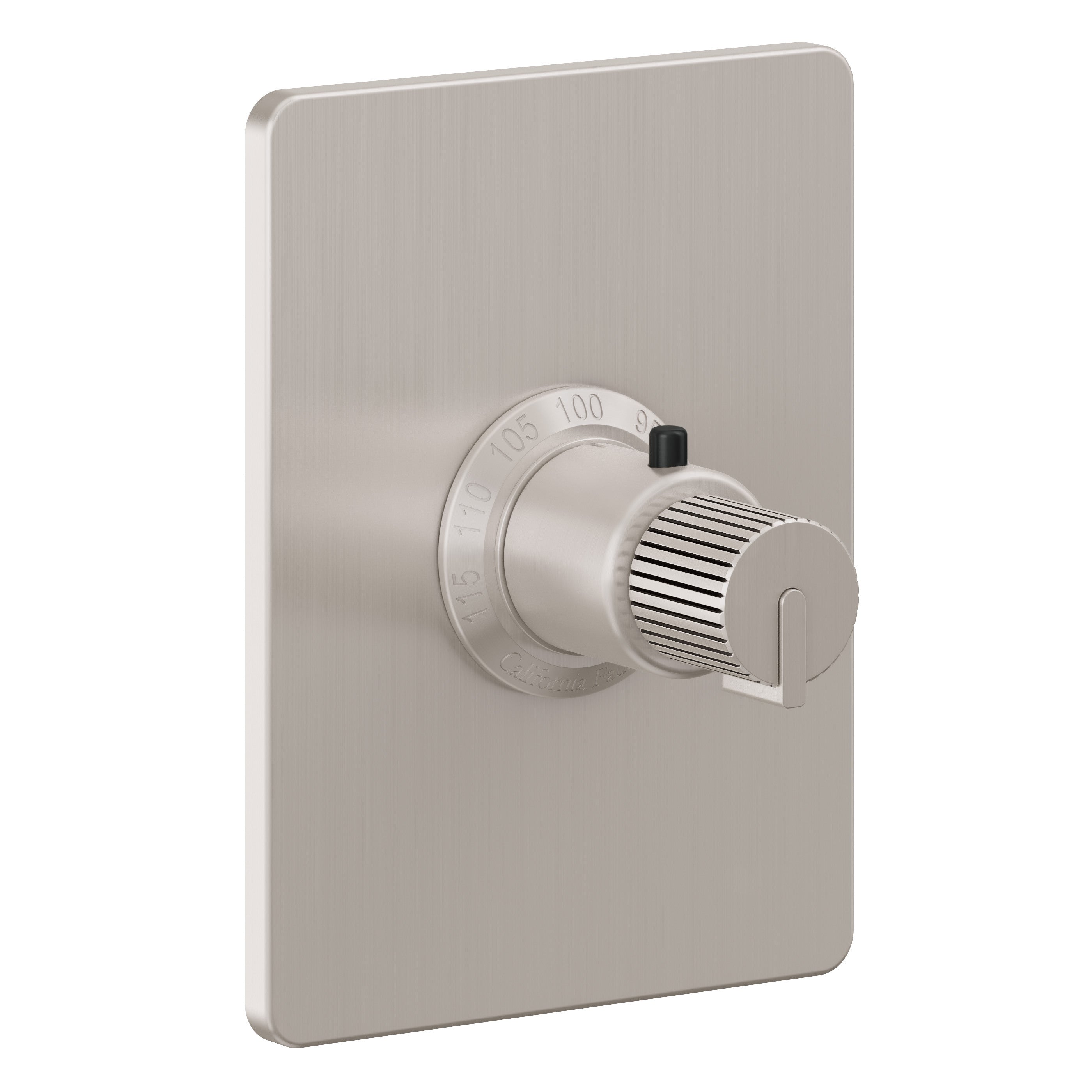 California Faucets Jalama StyleTherm Termostático de 3/4" - Placa Rectangular - Níquel Satinado