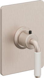 California Faucets Cayucos StyleTherm Termostático de 3/4" - Palanca de Porcelana Blanca - Níquel Satinado